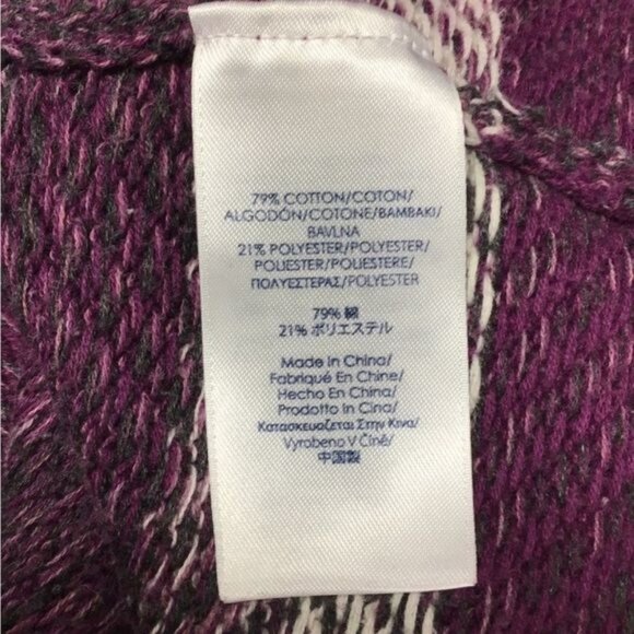 Chaps Women’s 3/4 Sleeve Boat Neck Pullover Knit Sweater, Berry, size L - Picture 7 of 10